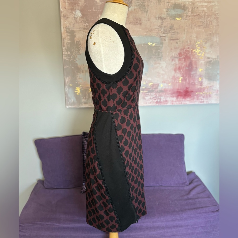 Rachel Roy Women's Dark Red and Black‎ Dress with Zipper Feature Size 8 - Picture 8 of 14
